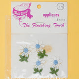 Cloth World Vintage White + Blue Flower Appliqués