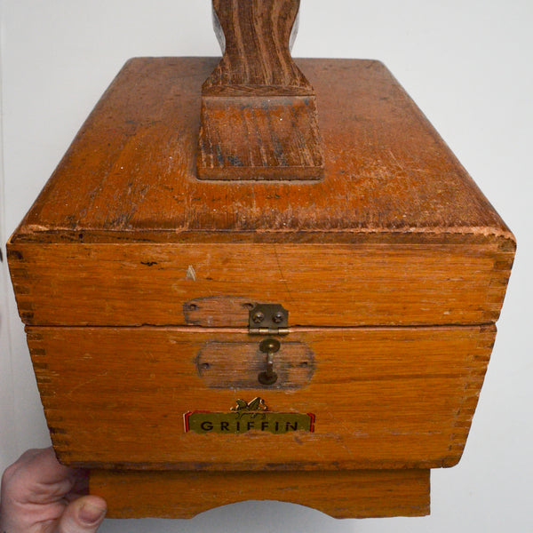 Vintage Shoeshine Box + Supplies