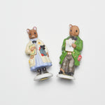 Franklin Miniature Mouse Porcelain Figurines - Bundle of 2
