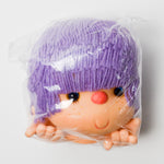 Purple Yarn Hair Doll Head + Hands
