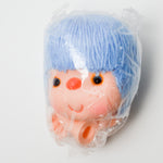 Blue Yarn Hair Doll Head + Hands