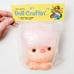 Doll Craftin' Pink Yarn Hair Doll Head + Hands