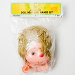 Fibre-Craft Brown Yarn Hair Doll Head + Hands
