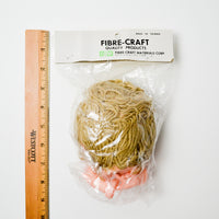 Fibre-Craft Brown Yarn Hair Doll Head + Hands