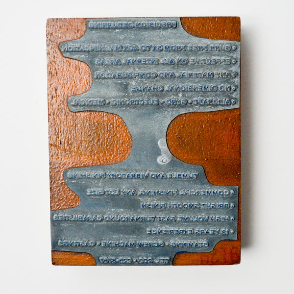 Precision Deburring Advertising Printing Block