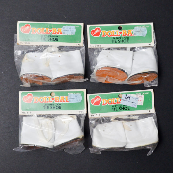 Little Doll Baby Leather-Look Tie Shoes - 4 Pairs