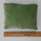 Blue + Green Embroidered Mini Pillow