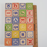 Vintage Wooden ABC Blocks