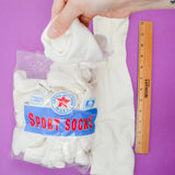 White Cotton Sport Sock Puppets - Not Wearable