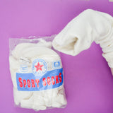 White Cotton Sport Sock Puppets - Not Wearable