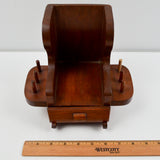 Vintage Wooden Rocking Chair Thread Spool Holder