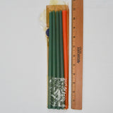 Green + Orange Taper Candles