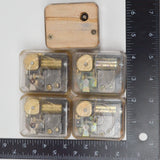 Vintage Music Boxes without Handles - Set of 5