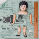Doll Kit Pattern with Porcelain Doll Body Pieces
