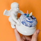 Ceramic Cherub Pincushion
