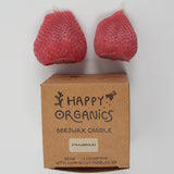 Happy Organics Strawberry Beeswax Candles