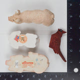 Miniature Pig + Bird Figurines