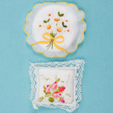 Floral Vintage Swiss-Made Alba Powder Puffs - Set of 2