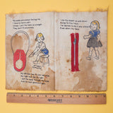 Vintage All By Herself Interactive Fabric Book - Stained