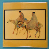 Women on Horseback Decorative Ceramic Art Tile