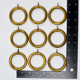 Brass Curtain Rings - Set of 9