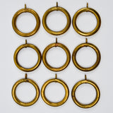 Brass Curtain Rings - Set of 9