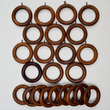 Wooden Curtain Rings - Set of 23
