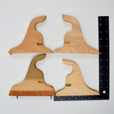 Wooden Curtain Rod Brackets - Set of 4