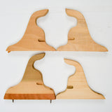 Wooden Curtain Rod Brackets - Set of 4