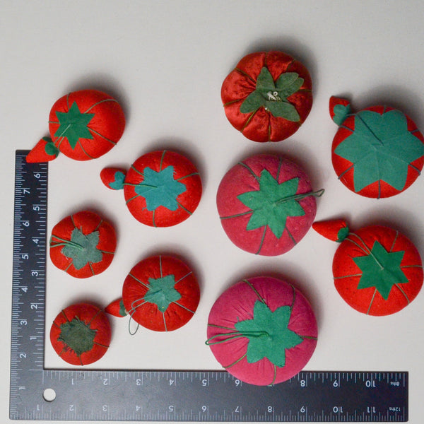 tomato pin cushion, sewing notion, embroidery — Blackbird Letterpress