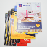 Inkjet Printable Sticker + Adhesive Photo Paper, 8.5" x 11" - 4 Packs + Extra