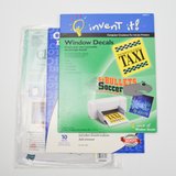 Inkjet Printable Cling Vinyl + Window Decal Sheets, 8.5" x 11" - 4 Packs