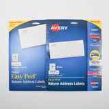 White Return Address Labels
