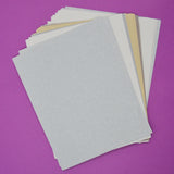 Assorted Natural Gray + Beige Textured Cardstock & Paper