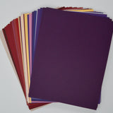 Assorted Purple + Red Patterned + Textured Cardstock & Paper
