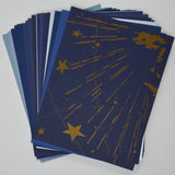 Assorted Blue Patterned + Textured Cardstock