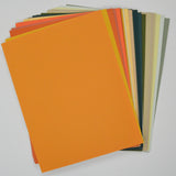 Assorted Yellow, Orange + Green Patterned + Textured Cardstock