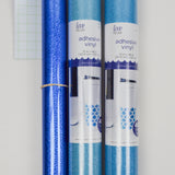 Blue Glittery Adhesive Vinyl - 3 Rolls