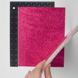 Pink Glitter Cardstock Paper - 8.5" x 11"