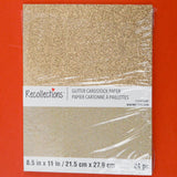 Gold Glitter Cardstock Paper - 8.5" x 11"