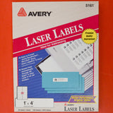 Avery Laser Labels 1" x 4"