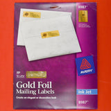 Avery Inkjet Gold Foil Mailing Labels