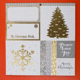 White + Gold Christmas Scrapbook Paper Bundle