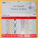 Ice Crystals Christmas Scrapbook Paper Bundle