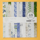Blue, White + Green Scrapbook Paper Bundle