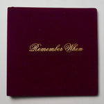 Creative Memories Burgundy + Gold "Remember When" Velour Scrapbook - 12" x 12" Default Title