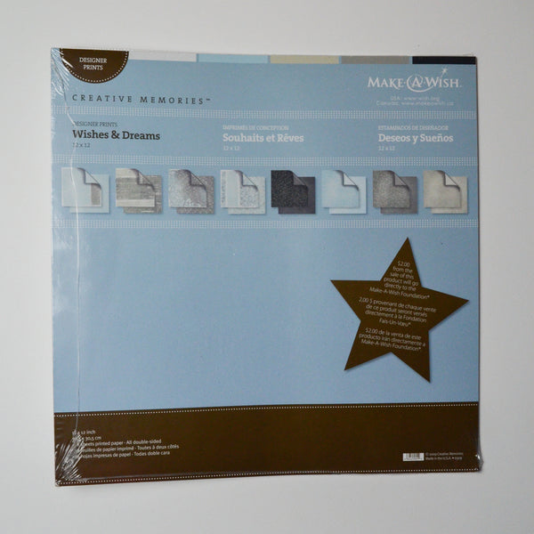 Creative Memories Designer Prints Wishes & Dreams Sealed Cardstock Paper  12x12