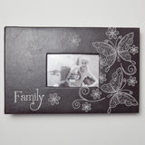 Black + White Floral "Family" Photo Album
