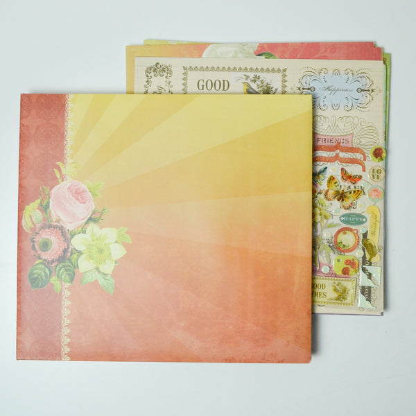 Colorful Floral Scrapbooking Kit