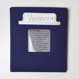 Navy Blue Vacation Photo Album - 8" x 8"